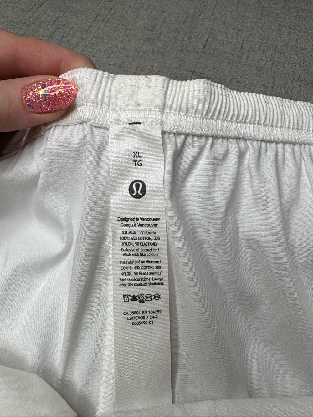 Lululemon Cotton Blend Poplin High Rise Short White XL NWT - Picture 8 of 9